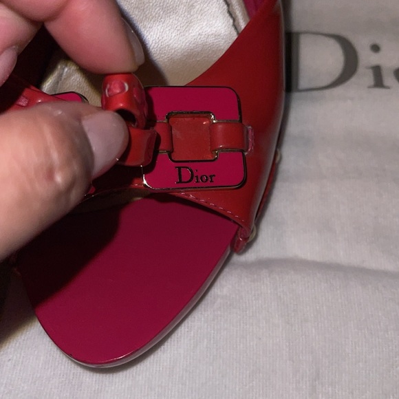 Christian Dior Preloved candy slide crimson size 41 color is pink n reddish.. - Picture 3 of 9